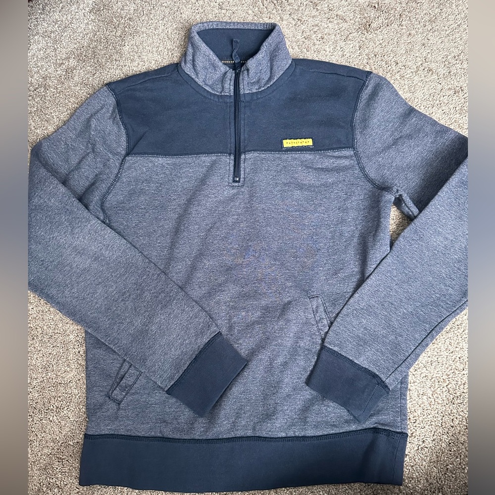 Prince & Fox Men's Navy Blue 1/4 Zip Sweater